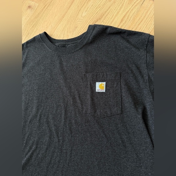 Carhartt Men’s Long Sleeve T-Shirt w/ Pocket Charcoal Gray Size 2XL - Picture 5 of 8